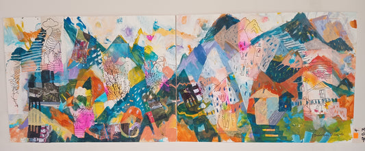 Mountain clouds, Peru diptych